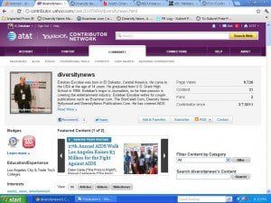 Esteban Escobar Hot 500 Yahoo! Contributor for the Month of March 2012