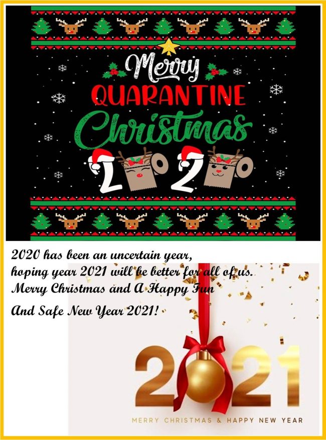 Merry Christmas 2020 - Social Distancing, Quarantine Christmas, happy new year 2021 - diversitynewsmagazine.org