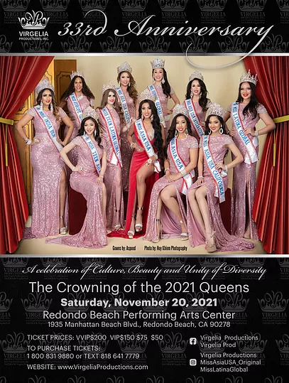 33rd Anniversary Miss Asia USA - VPI 2021 Official Flyer