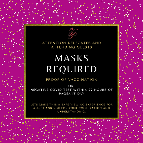 Covid-19 - Virgelia Productions - Miss Asia USA 33 Anniversary Masks Required