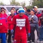 Manny Pacquiao Working Out at Griffith Park in Los Angeles