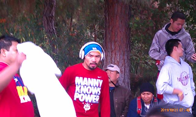 Manny Pacquiao at Griffith Park Los Angeles