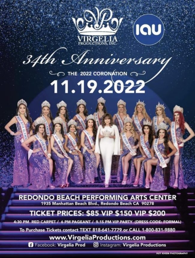Virgelia Productions 34th Anniversary Pageants Coronation 11-19-2022