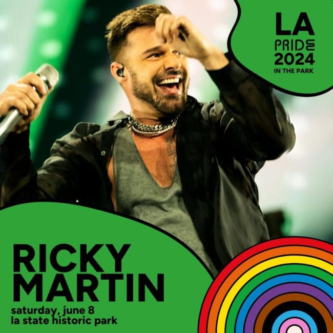 RICKY MARTIN HEADLINES 2024 LA Pride in the Park!